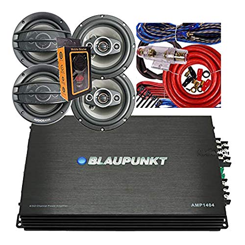 BLAUPUNKT AMP1404 Car Audio 4-Channel Amp Amplifier 1500 Watts Max Peak Power + 4X Audiobank AB-630 COAXIAL Speakers 6.5 BLAUPUNKT AMP1404 Car Audio 4-Channel Amp Amplifier 1500 Watts Max Peak Power + 4X Audiobank AB-630 COAXIAL Speakers 6.5